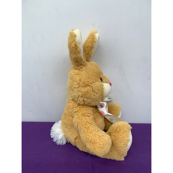 American Greetings 11 Inch Cream Bunny Easter Colored Eggs White Ribbon Bow Plus - Picture 3 of 11